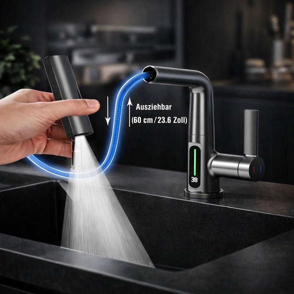 Pull-Out Kitchen Faucet, 5 Spray Modes