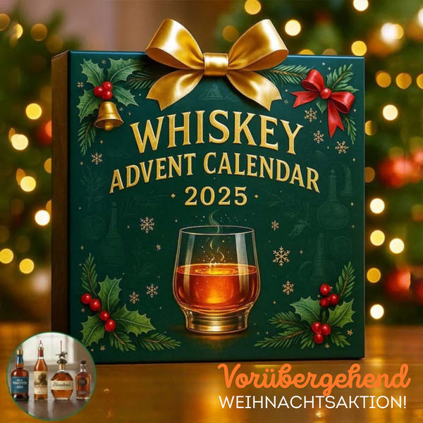 Whiskey Advent Calendar for Men, 24 Day Home Bar Christmas Countdown Gift