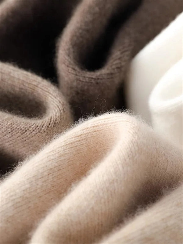 Cashmere Pants for Women, High Waisted Soft Lounge Pants with Elastic Waistband for Casual & Travel